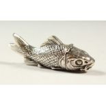 A SILVER NOVELTY FISH VESTA.