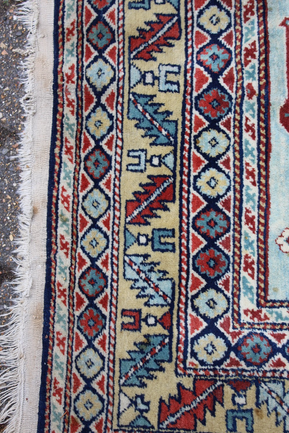 A PERSIAN RUG, pale blue ground, with four large motifs and stylised bird decoration. 152cm x - Image 3 of 8