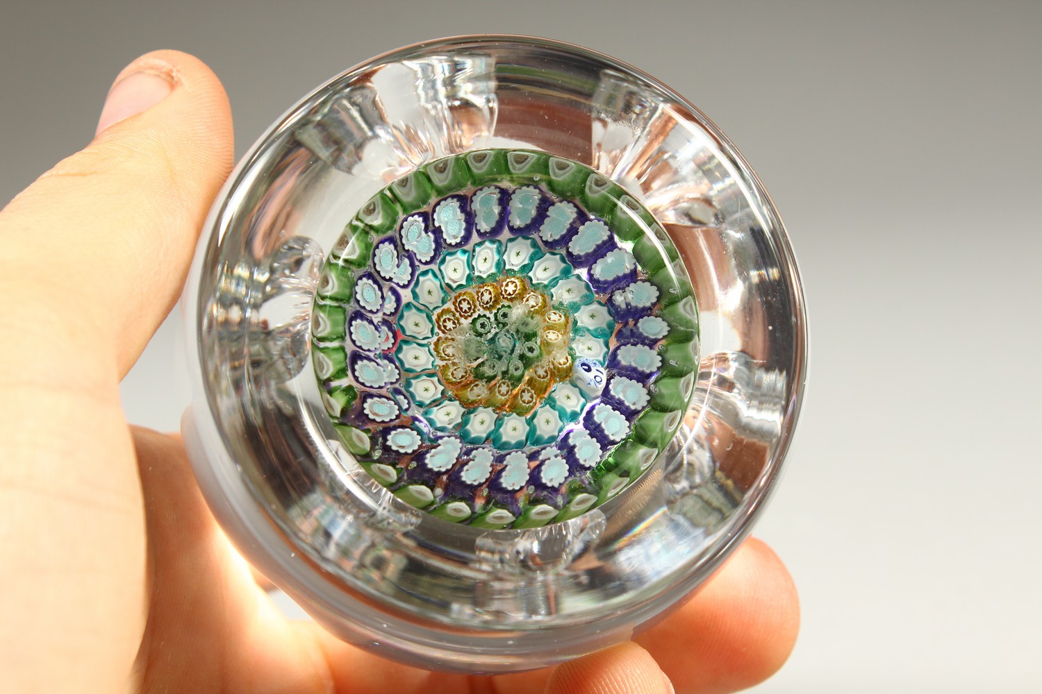 A MILLEFIORI PAPERWEIGHT AND THREE CAITHNESS WEIGHTS (4). - Image 8 of 10