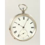 A SILVER POCKET WATCH.