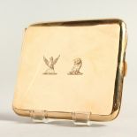 A 9CT GOLD CIGARETTE CASE. 107gms.