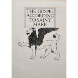 Eric Gill (1882-1940) British. "The Gospel according to Saint Mark", Print, 10.75" x 7.75".