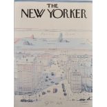 Saul Steinberg (1914-1999) Romanian/American. "The New Yorker", Poster c.1976, 41" x 28.5".