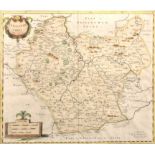 Robert Morden (c1650-1703) British. "Leicester Shire", Map, Overall, 14.5" x 16.75". Provenance: