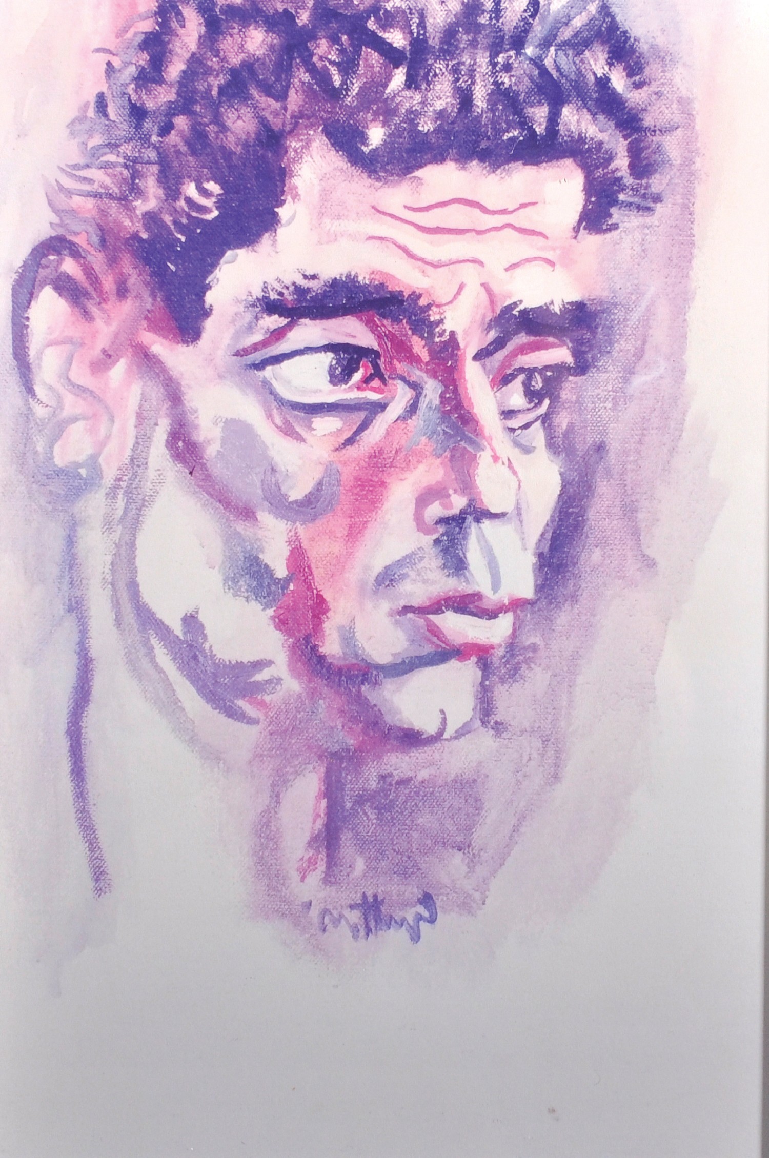 20th Century English School. "Matthew", Head Study of a Man, Print, 11.75" x 8", and three other