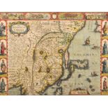 John Speede (1552-1629) British. "The Kingdome of China", Map, 15.25" x 20".