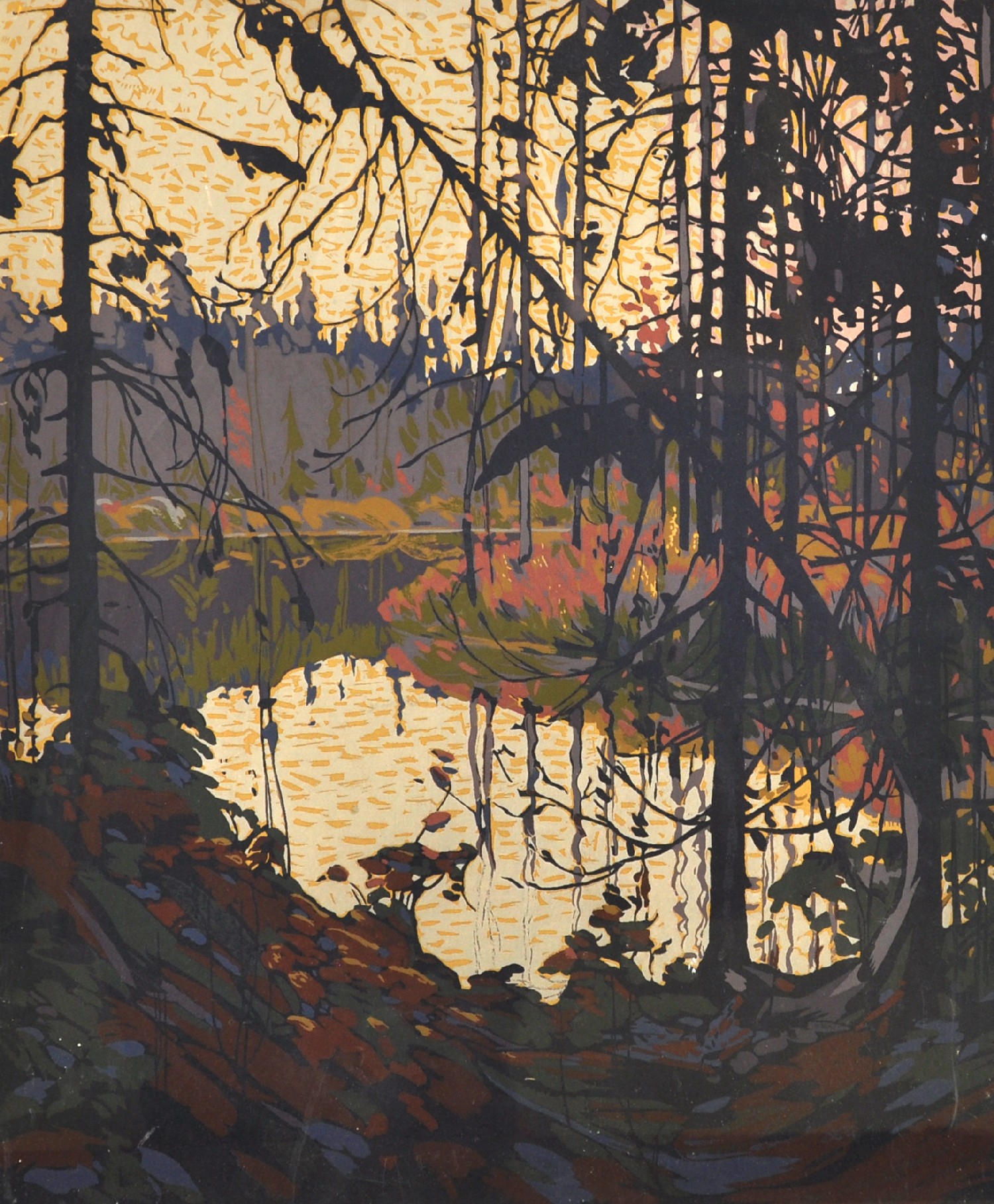 Tom Thomson (1877-1917) Canadian. "Northern River", Serigraph, 19.5" x 15.5".