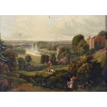 Thomas Christopher Hofland (1777-1843) British. "Blackberrying on Richmond Hill 1827", Oil on