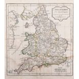 Robert de Vaugondy (1688-1766) French. "L'Angleterre", Map, 9.5" x 8.75".