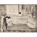 20th Century French School. A Reclining Nude, Print, 6.25" x 8", and Five other Prints by Various