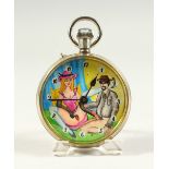 A LARGE EROTIC POCKET WATCH.