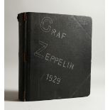 A BINDER CONTAINING A LARGE QUANTITY OF PRESS CUTTINGS RELATING TO THE GRAF ZEPPELIN.