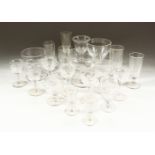 TWENTY VARIOUS GLASSES.