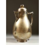A GOOD RUSSIAN SILVER JUG AND COVER, with acanthus cast spout. Crested. Stamped H.K. 1891 84.