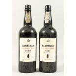 SANDEMAN VINTAGE PORT, 1975, two bottles.