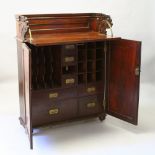 A VERY RARE 19TH CENTURY MAHOGANY MILITARY DESK, with unusual folding flap on a ratchet, coin tray
