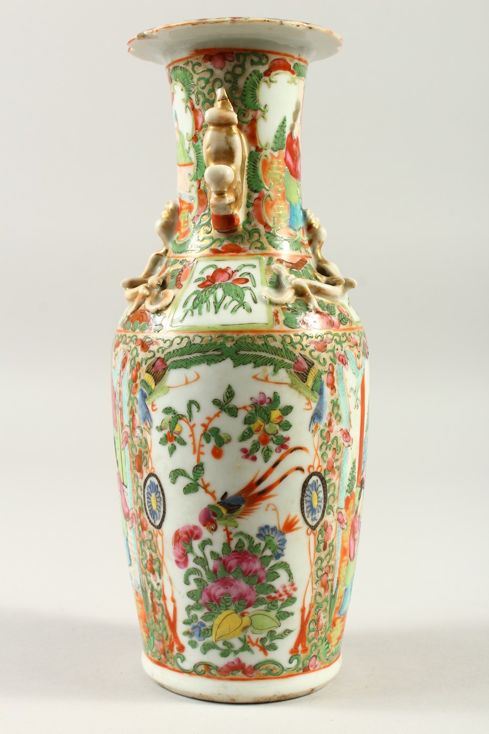 A 19TH CENTURY CHINESE CANTON PORCELAIN VASE, decorated with scenes of figures interior and floral - Image 2 of 8