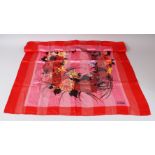 A GIANFRANCO FERRE SILK SCARF.