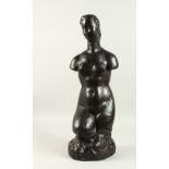 AFTER W. LEHMBRUCK (1881-1919) GERMAN A LARGE BRONZE FEMALE TORSO. Signed LEHMBRUCK. 70cm high