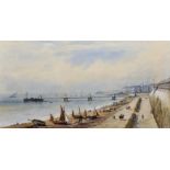William Arthur Earp (1867-1927) British. 'Chain Pier, Brighton, East Sussex', Watercolour, Signed,