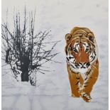 Gill Withers (20th - 21st Century) British. "Tiger", Screenprint in Colours, Signed, Inscribed and