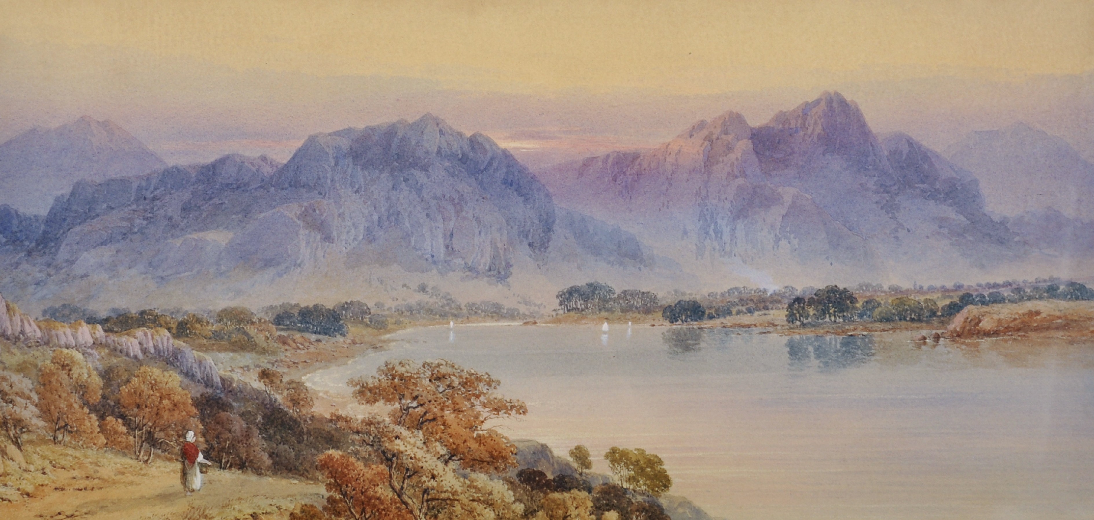 Edwin Aaron Penley (1826-1893) British. "Loch Creran (Argyll)", Watercolour, Signed and Dated - Image 2 of 7