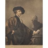 Joshua Reynolds (1723-1792) British. "Sir Joshua Reynolds, Knight [sic]", Mezzotint, in an