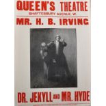 After Gilbert Joseph Holiday (1879-1937) British. "Dr. Jekyll and Mr Hyde", Poster, Unframed, 22"