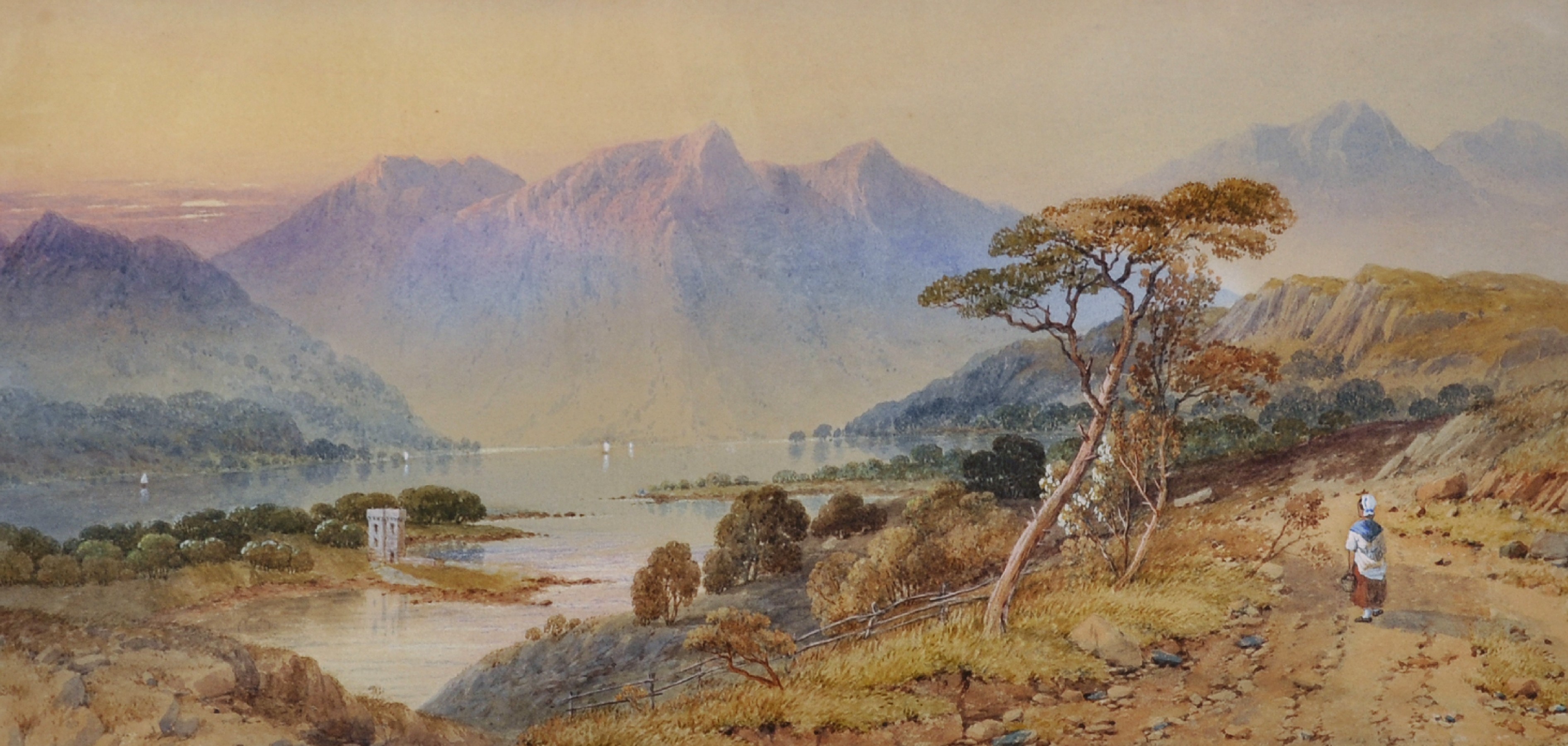 Edwin Aaron Penley (1826-1893) British. "Loch Creran (Argyll)", Watercolour, Signed and Dated