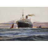 Arthur D... Bell, 'William Knox' (1884-1966) British. "Coming into the Clyde", Watercolour,