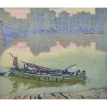 John Hall Thorpe (1874-1947) British. "Dawn", Woodcut in Colours, Signed and Inscribed in Pencil,