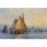 Frederick James Aldridge (1850-1933) British. A Shipping Scene, Watercolour, Signed, 10" x 14.75".