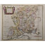 Robert Morden (c1650-1703) British. "Hampshire", Map, 15" x 18".