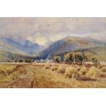 Frederick Tucker (act.1860-1935) British. A Harvest Scene, Watercolour, Signed, 12" x 17.5".