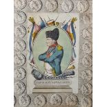 19th Century English School. Portrait of Napoleon Bonaparte, Surrounded by Coins, Print, 7.5" x 5.