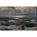 Harry Britton (1878-1958) British/Canadian. A Canadian Seascape, Oil on Board, Signed, 6" x 9.25".