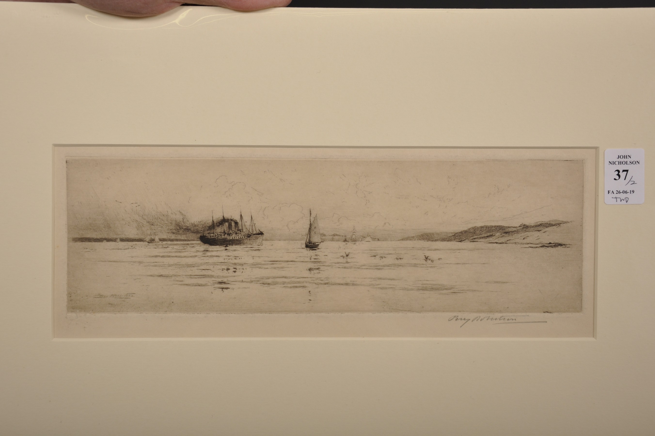 Percy Robertson (1869-1934) British. A Shipping Scene, Etching, Signed in Pencil, Unframed, 3.5" x - Image 2 of 5