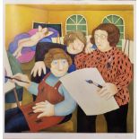 Beryl Cook (1926-2008) British. "The Art Class", Lithograph, Signed in Pencil, with Printers Guild