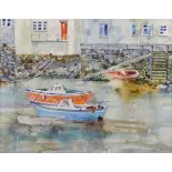 Allan Evans (20th Century) British. Boats in a Harbour, Watercolour, Signed and Dated '199*', 8" x