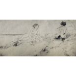 Alex Brantingham Simpson (act.1904-1931) British. "A Pastural", Etching, Signed in Pencil, 4" x