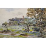 Claude Hayes (1852-1922) British. "Lyndhurst", Watercolour, Signed, and Inscribed on a label on