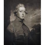 After Joshua Reynolds (1723-1792) British. Portrait of a Man, Engraving, Overall, 14.5" x 11".