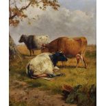 Circle of Thomas Sidney Cooper (1803-1902) British. Cattle Resting by a Tree, Oil on Canvas, bears a
