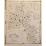 20th Century English School. "Oxfordshire", Map, 16.75" x 13.75", together with a Map of