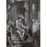 Nicolas III le Jeune Larmessin (c.1640-1725) French. "Edouard III refuse d'abord de se prosterner