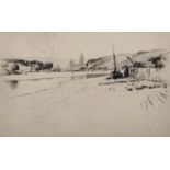 Percy Robertson (1869-1934) British. 'Truro', Etching, Signed in Pencil, Unframed, 6" x 9.75", and
