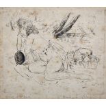 Andre Albert Marie Dunoyer de Segonzac (1884-1974) French. "Femme au bord de l'eau", Etching, Signed