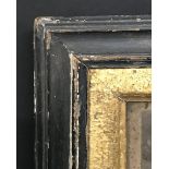 18th Century English School. A Black Frame, with gilt slip and inset print, 14.5" x 10.5" (