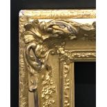 19th Century English School. A Gilt Composition Frame, with Swept and Pierced Centres and Corners,