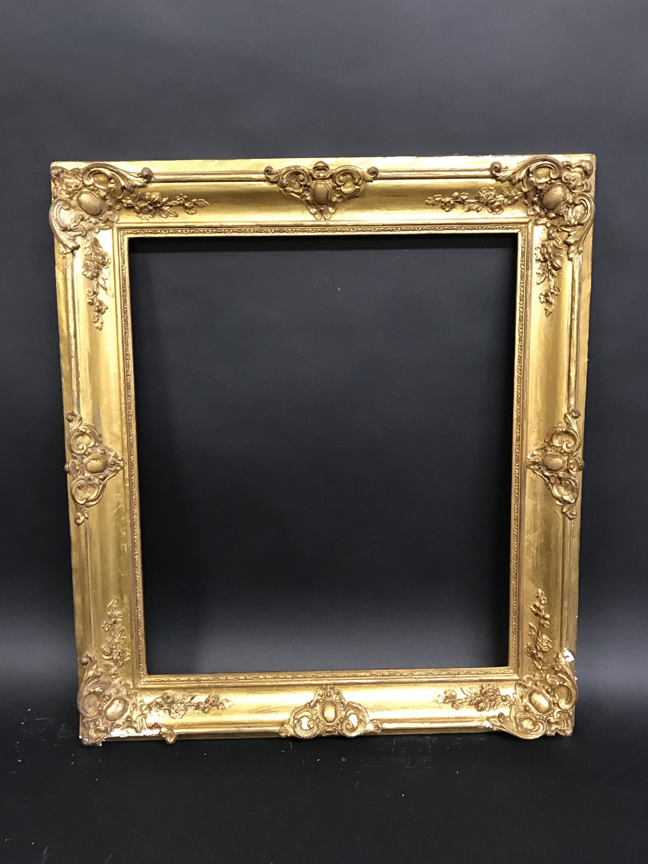 19th Century European School. A Gilt Composition Frame, with Swept Centres and Corners, 21.5" x 18. - Image 2 of 3